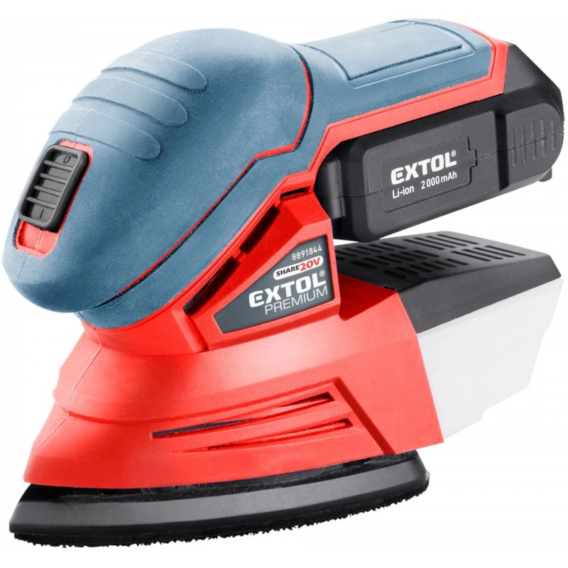 EXTOL PREMIUM bruska vibrační delta aku SHARE20V, 20V Li-ion, 2000mAh 8891844