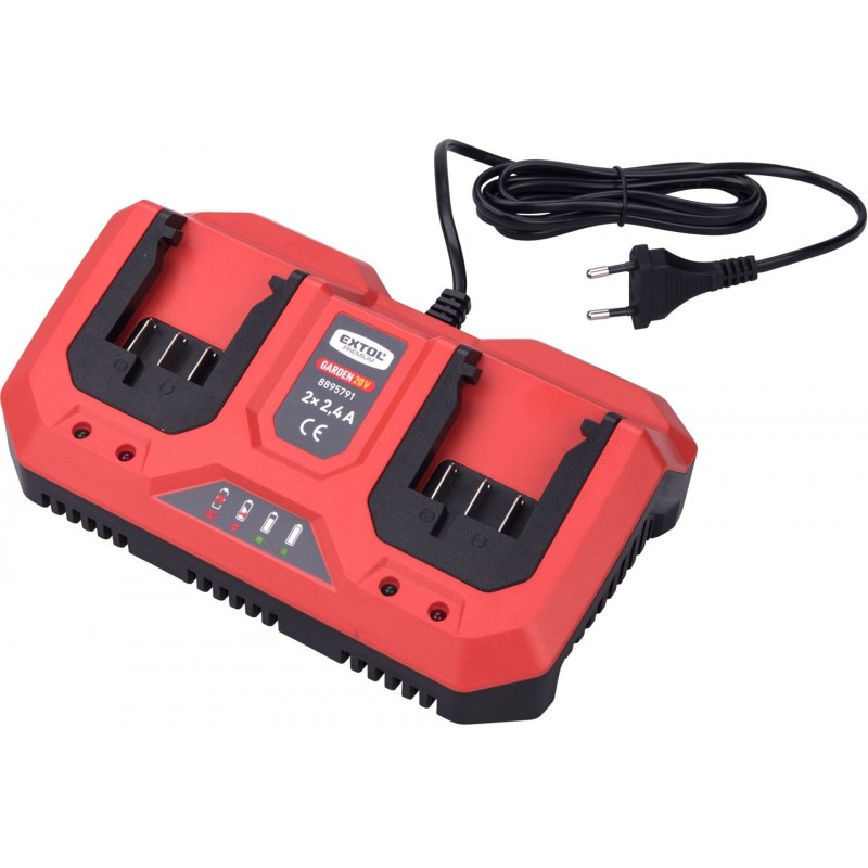EXTOL PREMIUM nabíječka GARDEN20V, 2x2,4A 8895791 EXTOL PREMIUM nabíječka GARDEN20V, 2x2,4A 8895791