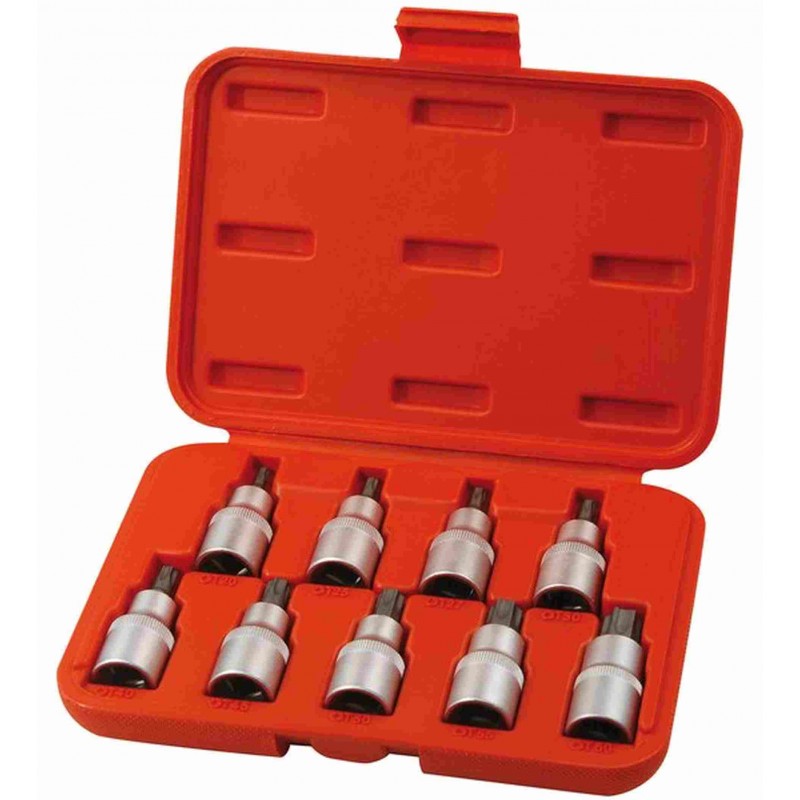 EXTOL PREMIUM hlavice zástrčné TORX, sada 9ks, 1/2"x55mm 8818124 EXTOL PREMIUM hlavice zástrčné TORX, sada 9ks, 1/2"x55mm 8818124