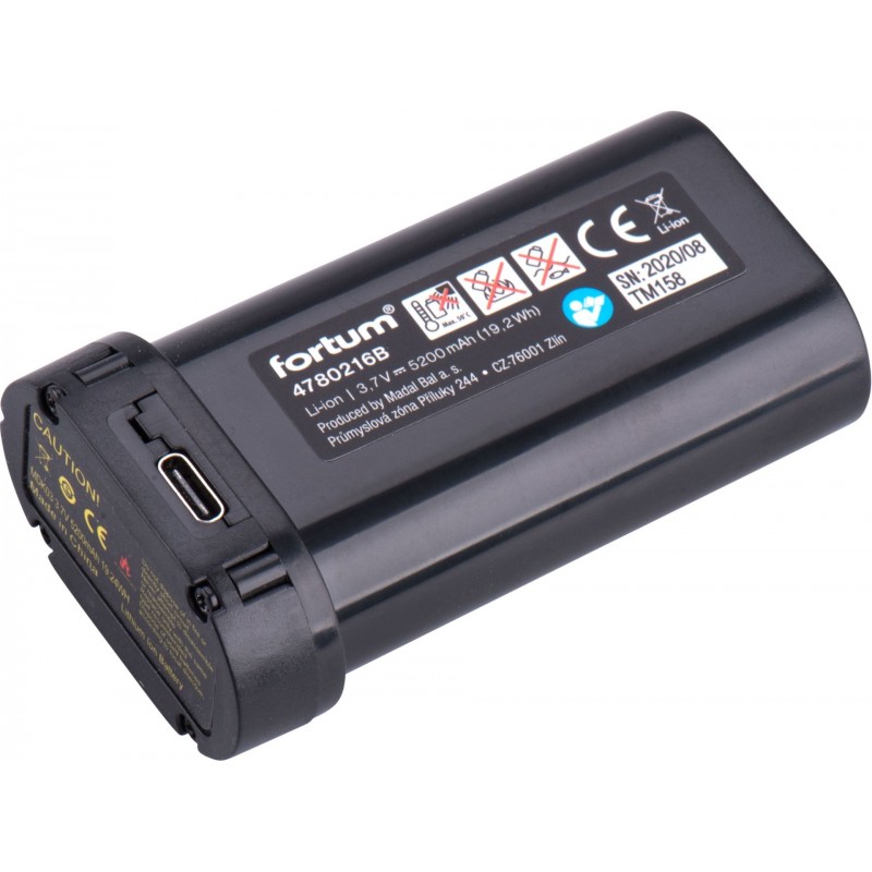 FORTUM baterie akumulátorová k laserům, 3,7V, Li-ion, 5200mAh (19,2Wh) 4780216B FORTUM baterie akumulátorová k laserům, 3,7V, Li-ion, 5200mAh (19,2Wh) 4780216B