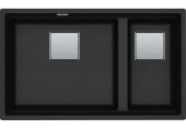 Franke Kubus 2 KNG 120/2, 760x460 mm, Fragranitový dřez, Onyx 125.0529.871