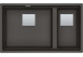 Franke Kubus 2 KNG 120/2, 760x460 mm, Fragranitový dřez, Šedá břidlice 125.0714.199