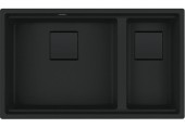 Franke Kubus 2 KNG 120/2, 760x460 mm, Fragranitový dřez, Matná černá 125.0718.492