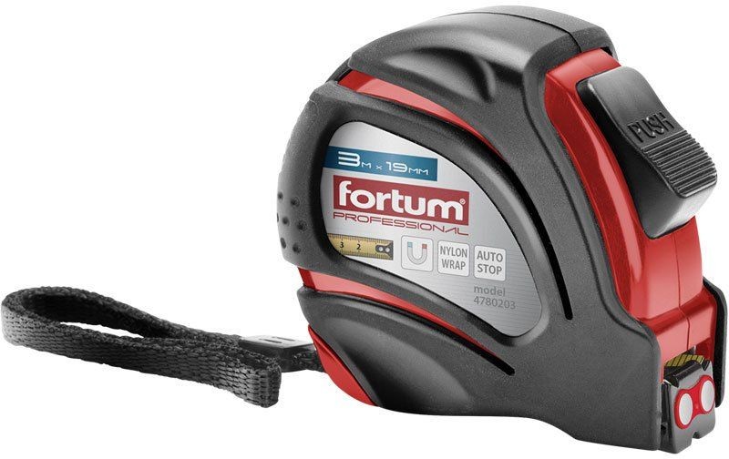 FORTUM metr svinovací, 3m, š. pásku 19mm 4780203 FORTUM metr svinovací, 3m, š. pásku 19mm 4780203