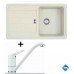 Franke SET G19 granitový dřez EFG 614-78 bílá led + dřezová baterie FC 9541.094