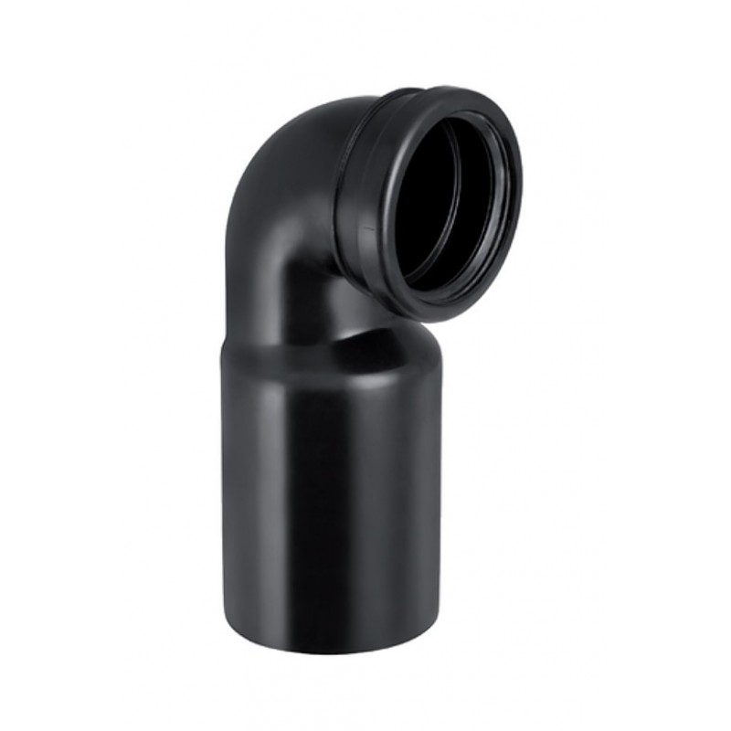 Geberit PE koleno připojovací 90° pro závěsné WC 90/90 mm 366.925.16.1
