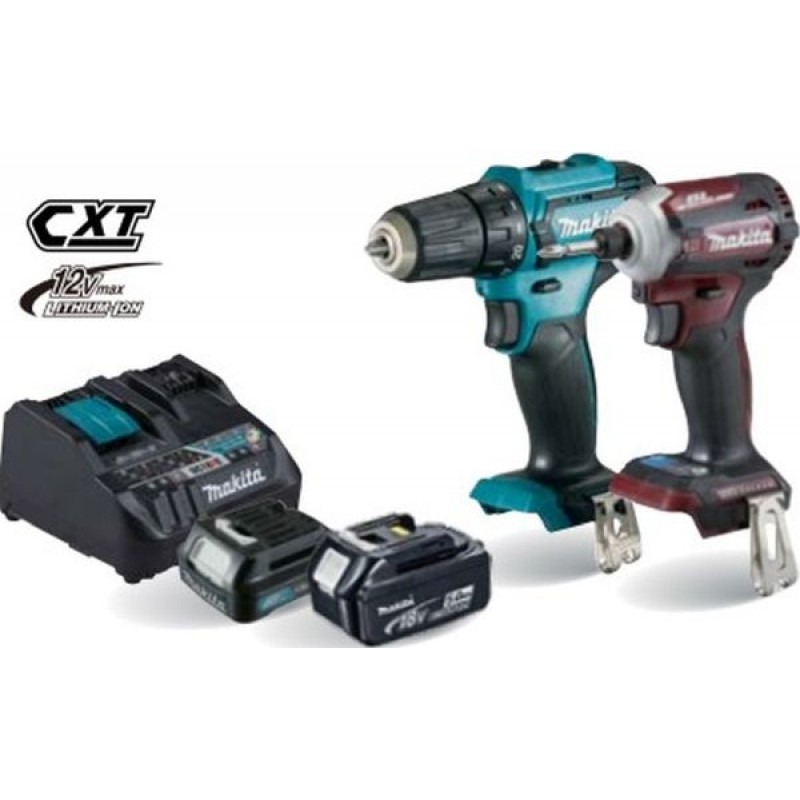 MAKITA HF2108-4 Aku šroubovák DF333DNX12 + rázový utahovák červený DTD171ZAR MAKITA HF2108-4 Aku šroubovák DF333DNX12 + rázový utahovák červený DTD171ZAR