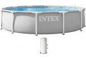 INTEX PRISM FRAME Kulatý bazén 366 x 76 cm s kartušovou filtrací 220-240V 26712ND