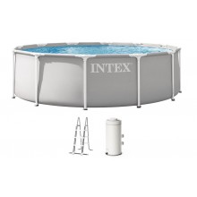 INTEX PRISM FRAME Kulatý bazén 366 x 99 cm s kartušovou filtrací 220-240V 26716ND