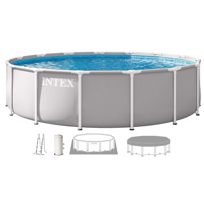 INTEX PRISM FRAME Kulatý bazén 427 x 107 cm s kartušovou filtrací 220-240V 26720ND INTEX PRISM FRAME Kulatý bazén 427 x 107 cm s kartušovou filtrací 220-240V 26720ND