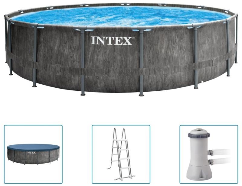 INTEX GREYWOOD PRISM FRAME PREMIUM POOLS Bazénový set 457 x 122 cm s filtrací 26742NP