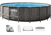 INTEX GREYWOOD PRISM FRAME Kulatý bazén 549 x 122 cm s kartušovou filtrací 12V 26744GN
