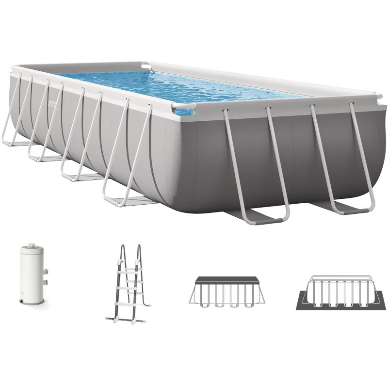 INTEX PRISM FRAME Obdélníkový bazén 488 x 244 x 107 cm s filtrací 220-240V 26792NP INTEX PRISM FRAME Obdélníkový bazén 488 x 244 x 107 cm s filtrací 220-240V 26792NP