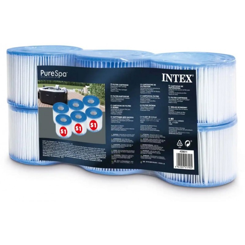 INTEX Filtrační kartuše S1 pro výřivky PureSpa 6 ks 29011 INTEX Filtrační kartuše S1 pro výřivky PureSpa 6 ks 29011