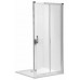 KOLO Geo-6 posuvné dveře 100 cm do niky nebo k boční stěně, čiré/stříbrná GDRS10222003