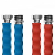 MERABELL Aqua Flexi Připojovací set R1/2"-G1/2" 30-60cm-2ks hadice (modrá, červená) M0044