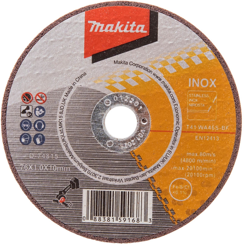 MAKITA D-74815-5 Kotouč řezný nerez 76x1.0x10mm pro DMC300, 5 ks MAKITA D-74815-5 Kotouč řezný nerez 76x1.0x10mm pro DMC300, 5 ks