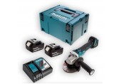 MAKITA DGA506RTJ Aku úhlová bruska 125mm, Li-ion (2x18V/5,0Ah) Makpac