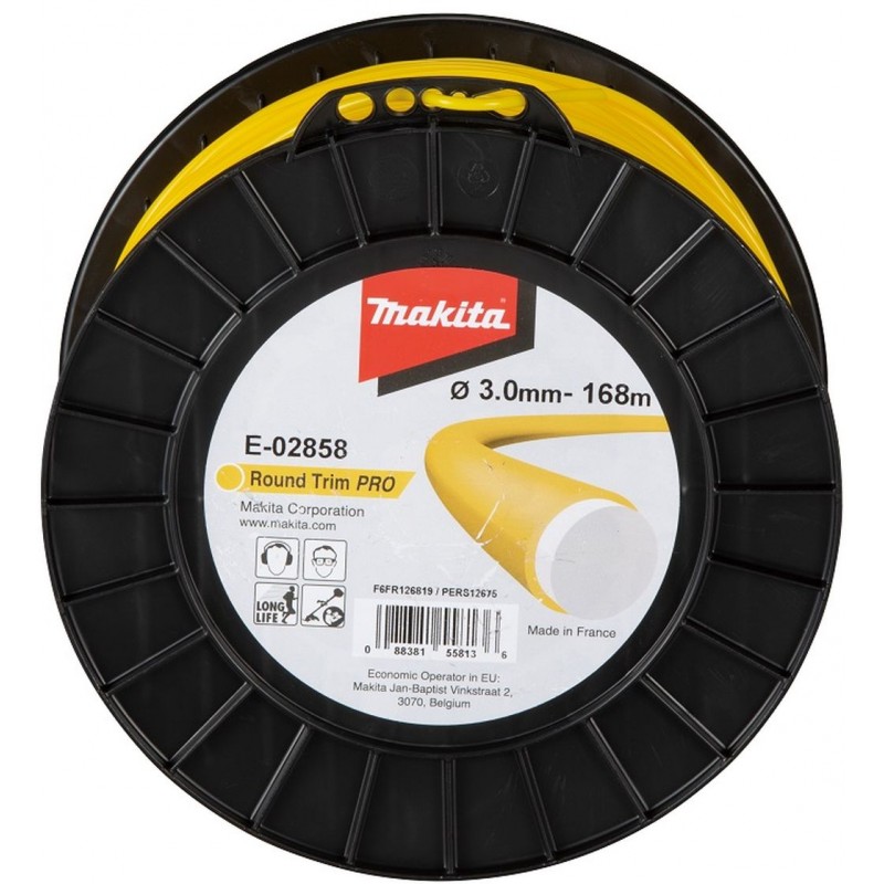 MAKITA E-02858 Struna nylonová Pro 3,0mm, 168m, žlutá, kulatá=old369224800 MAKITA E-02858 Struna nylonová Pro 3,0mm, 168m, žlutá, kulatá=old369224800