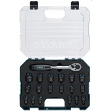 MAKITA E-30069 Sada nástrčných klíčů čtyřhran 1/2" IMPACT BLACK 19 ks v plastové krabičce