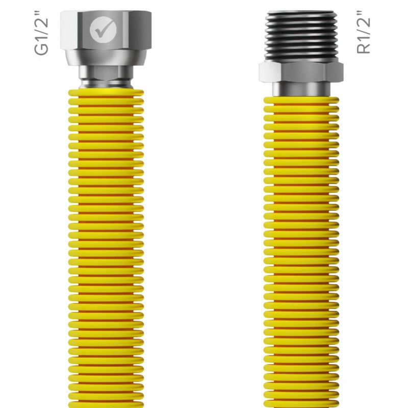 MERABELL Gas Flexi Hadice R1/2"-G1/2" 30-60cm - 1ks žlutá M0040