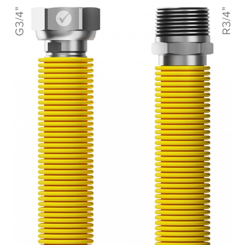 MERABELL Gas Flexi Hadice R3/4"-G3/4" 30-60cm - 1ks žlutá M0043