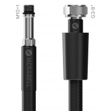 MERABELL Aqua Profi BLACK,hadice 50cm pro vodovodní baterie, G3/8"–M10x1 dlouhý závit M0082