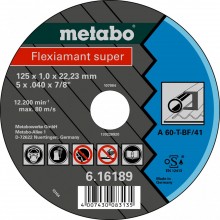Metabo Flexiarapid Super Řezný kotouč 125 x 1,0 x 22,23 ocel , TF 41 616189000