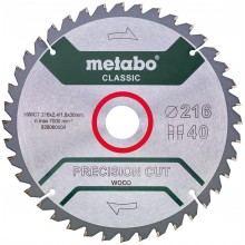 Metabo Precision Cut Wood-Classic Pilový kotouč na dřevo HW/CT 216x30, Z40 WZ 5°628060000
