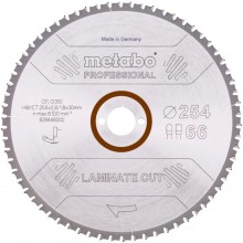 Metabo Pilový kotouč "laminate cut - professional" 254x30 Z66 FZ/TZ 0° 628446000