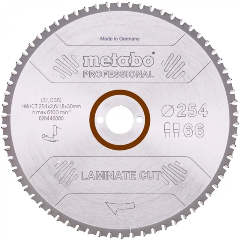 Metabo Pilový kotouč "laminate cut - professional" 254x30 Z66 FZ/TZ 0° 628446000 Metabo Pilový kotouč "laminate cut - professional" 254x30 Z66 FZ/TZ 0° 628446000