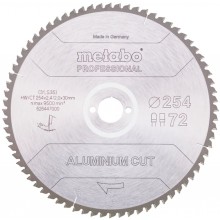 Metabo Pilový kotouč „aluminium cut – professional“, 254x30 Z72 FZ/TZ 5°neg 628447000