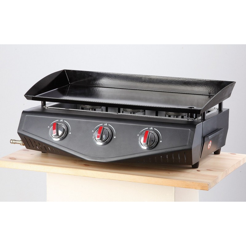 MEVA plynový gril Plancha 7,5 kW, 65x34cm se 3 hořáky UGP19001 MEVA plynový gril Plancha 7,5 kW, 65x34cm se 3 hořáky UGP19001