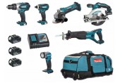 MAKITA DLX6011 Aku sada 18V Li-ion (DHP458Z+DSS610Z+DJR181Z+DTD146Z+DGA452Z+DML802Z)