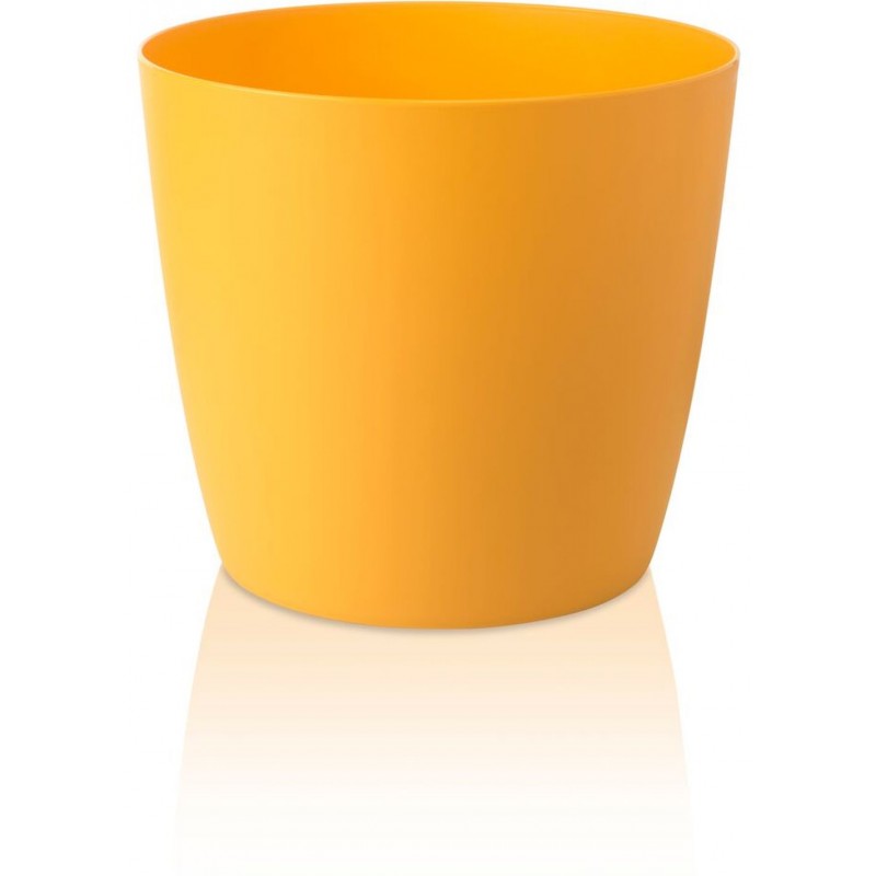 PLASTKON Dekorativní květináč Ella Twist'n'Roll 35 cm matná žlutá