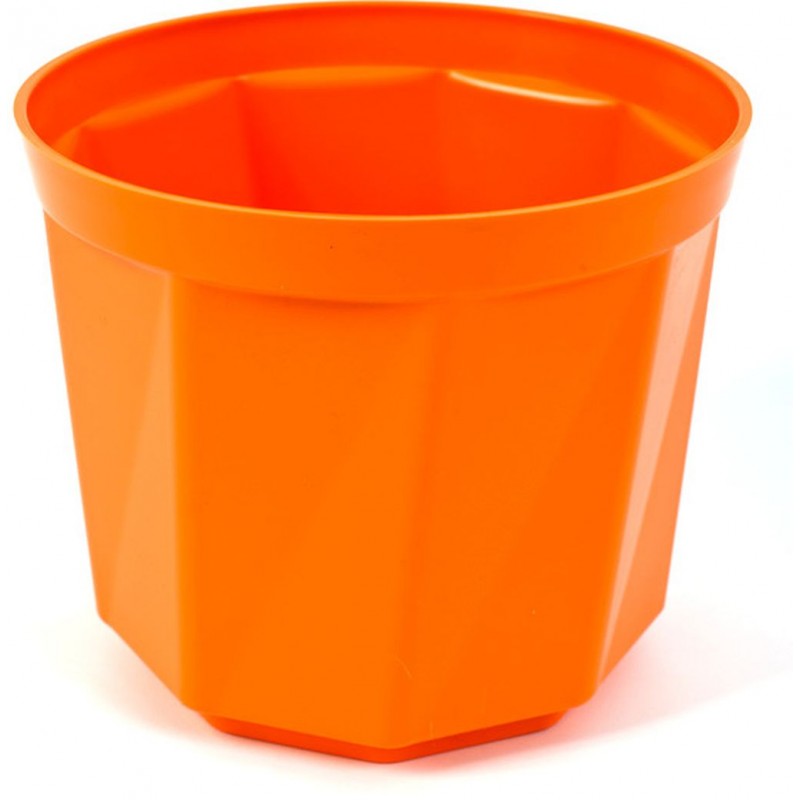PLASTKON Dekorativní květináč Rosa 22 cm oranžová