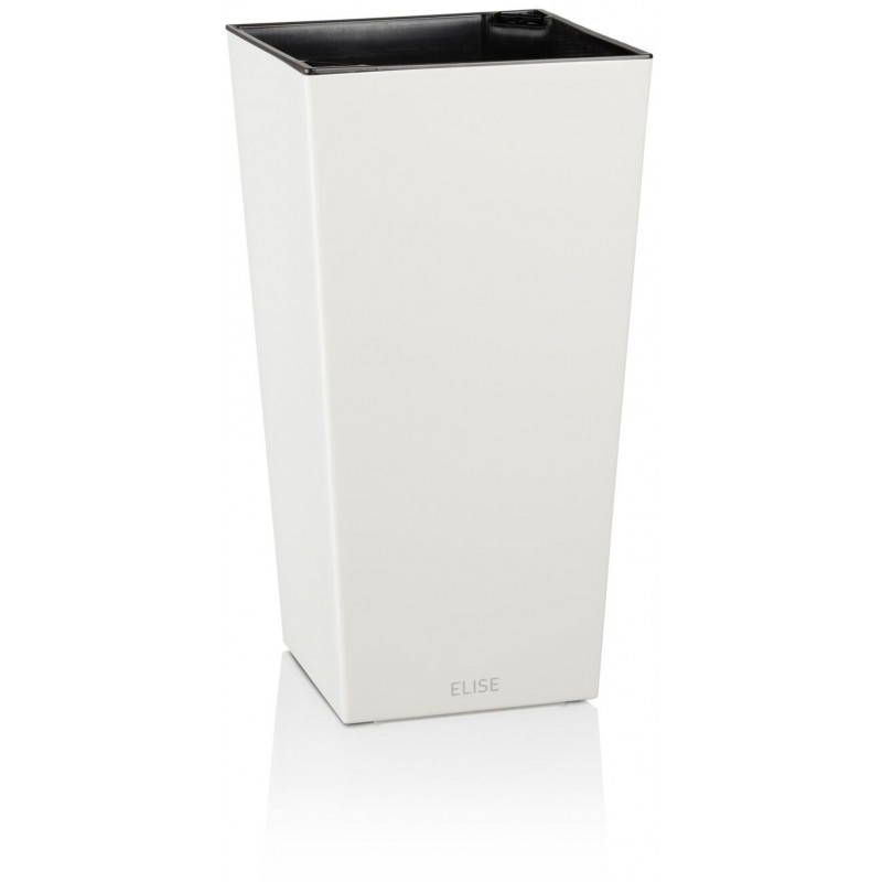 PLASTKON In- & Outdoor květináč Elise lesk 30 cm bílá