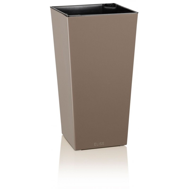 PLASTKON In- & Outdoor květináč Elise lesk 30 cm taupe