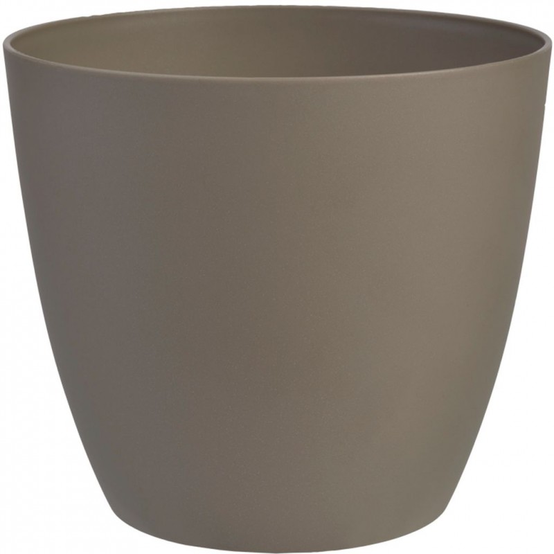 PLASTKON Dekorativní květináč Ella 25 cm matná taupe