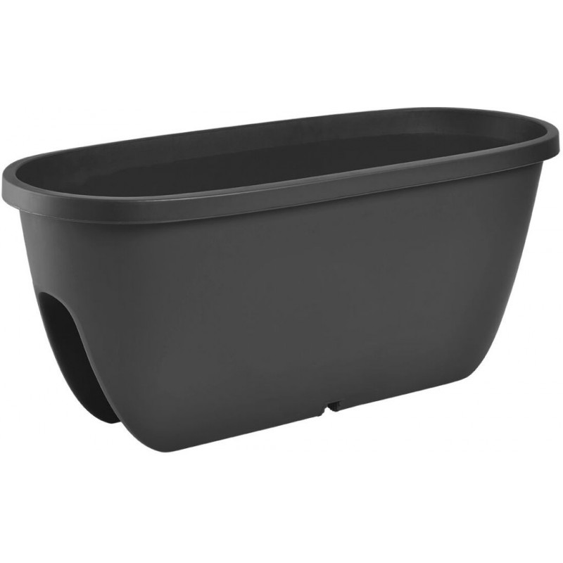 PLASTKON Balkónový květináč Balconia OVI na zábradlí 60 cm antracit
