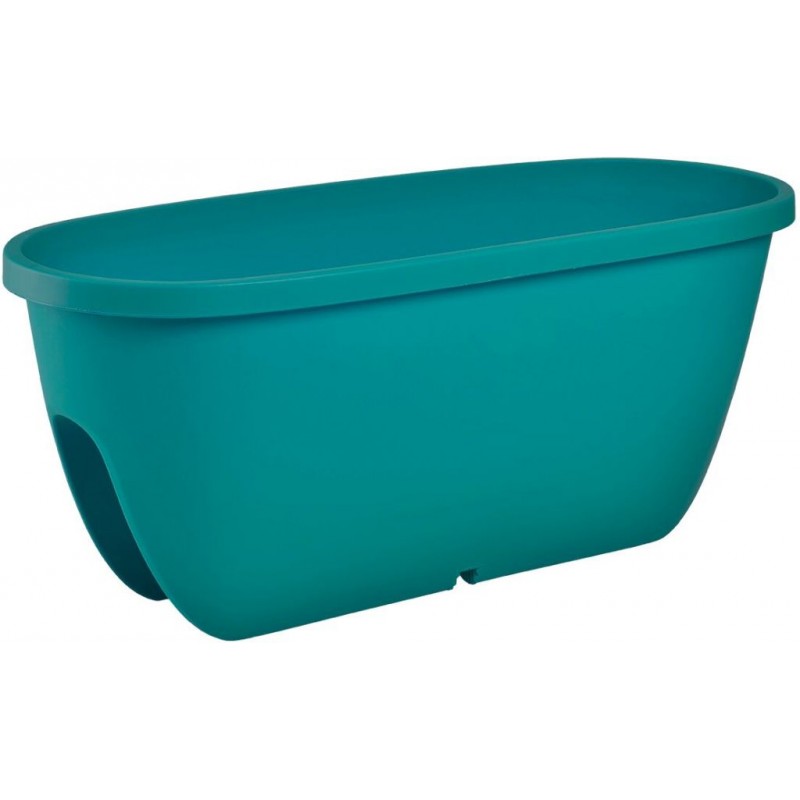 PLASTKON Balkónový květináč Balconia OVI na zábradlí 60 cm tyrkys
