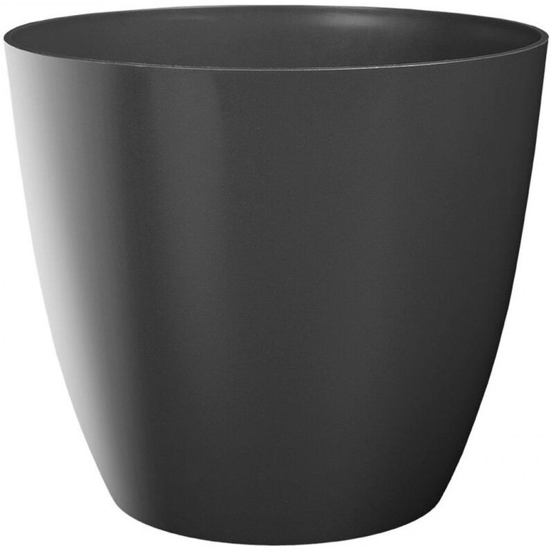 PLASTKON Dekorativní květináč Ella 21 cm lesklá antracit PLASTKON Dekorativní květináč Ella 21 cm lesklá antracit