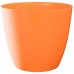 PLASTKON Dekorativní květináč Ella 13 cm lesklá oranžová