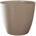 PLASTKON Dekorativní květináč Ella 21 cm lesklá taupe