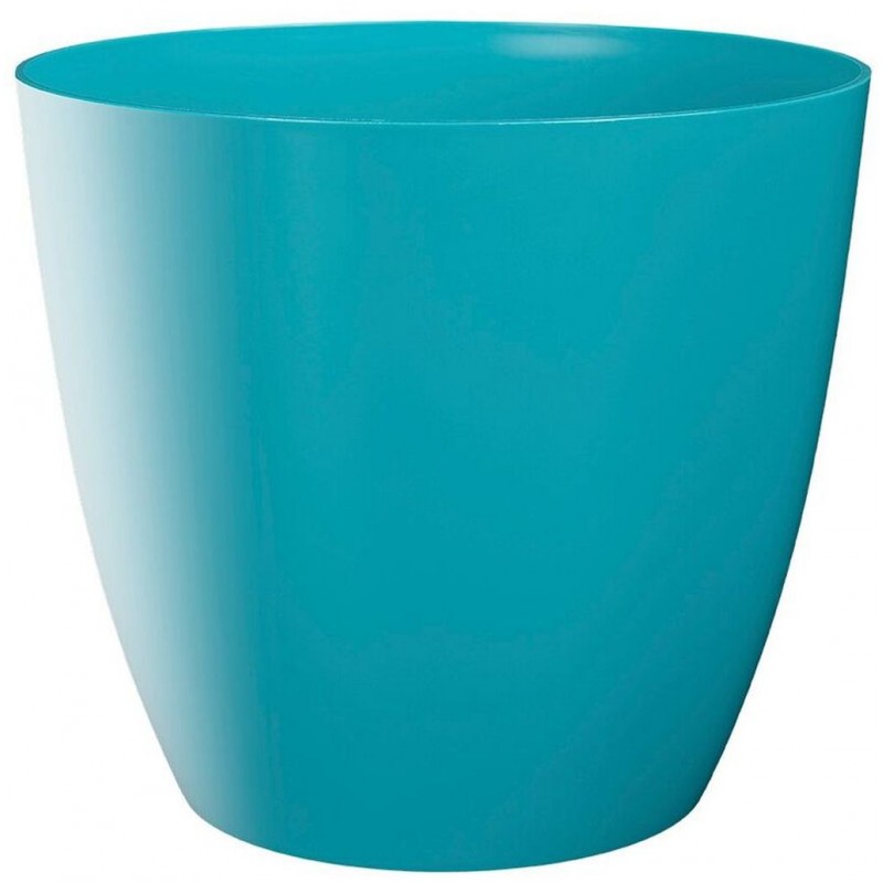 PLASTKON Dekorativní květináč Ella 25 cm lesklá tyrkys