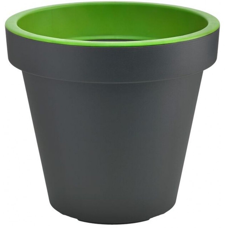 PLASTKON Dekorativní květináč Metro Twist'n'Roll 49 cm antracit/hráškově zelená PLASTKON Dekorativní květináč Metro Twist'n'Roll 49 cm antracit/hráškově zelená