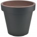 PLASTKON Dekorativní květináč Metro Twist'n'Roll 49 cm antracit/taupe