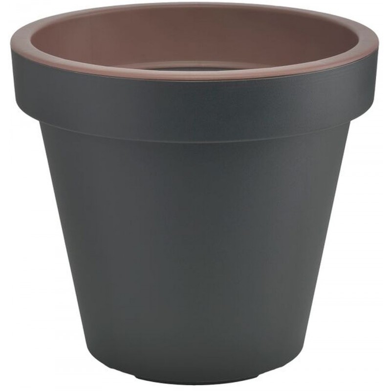 PLASTKON Dekorativní květináč Metro Twist'n'Roll 49 cm antracit/taupe PLASTKON Dekorativní květináč Metro Twist'n'Roll 49 cm antracit/taupe