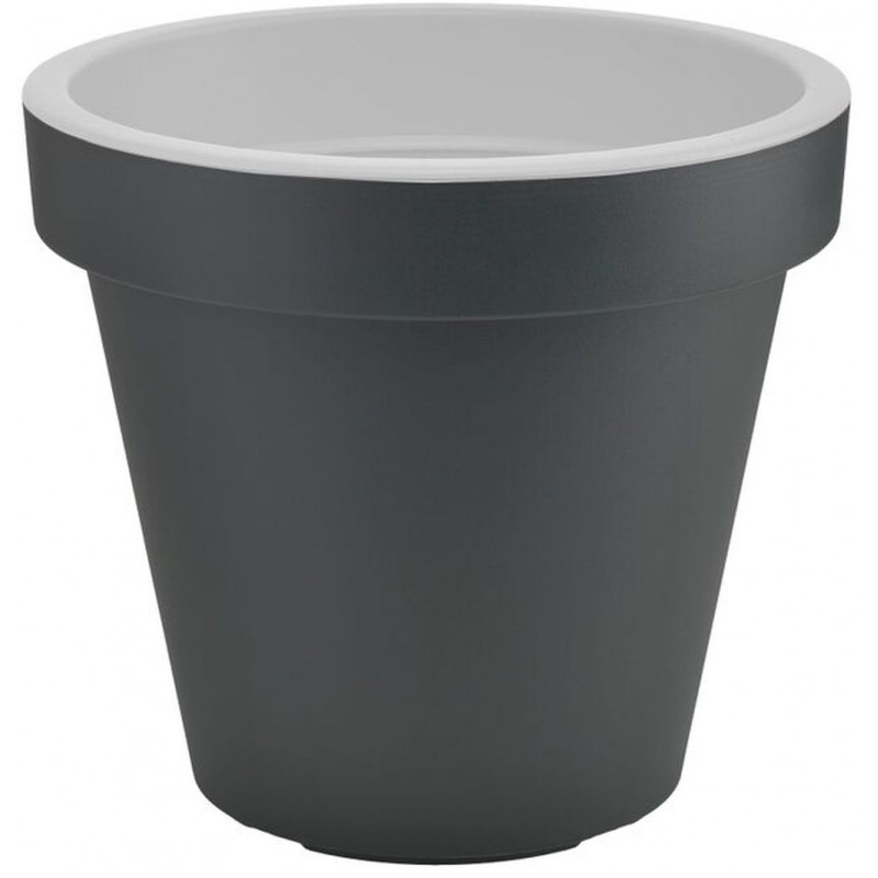 PLASTKON Dekorativní květináč Metro Twist'n'Roll 29 cm antracit/bílá