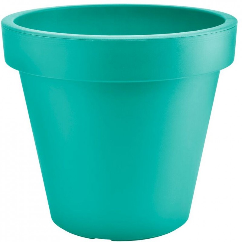 PLASTKON Dekorativní květináč Metro Twist'n'Roll 49 cm tyrkys